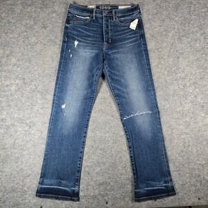 Gap Womens Blue 1969 Japanese Selvedge Cigarette Jeans 6/28